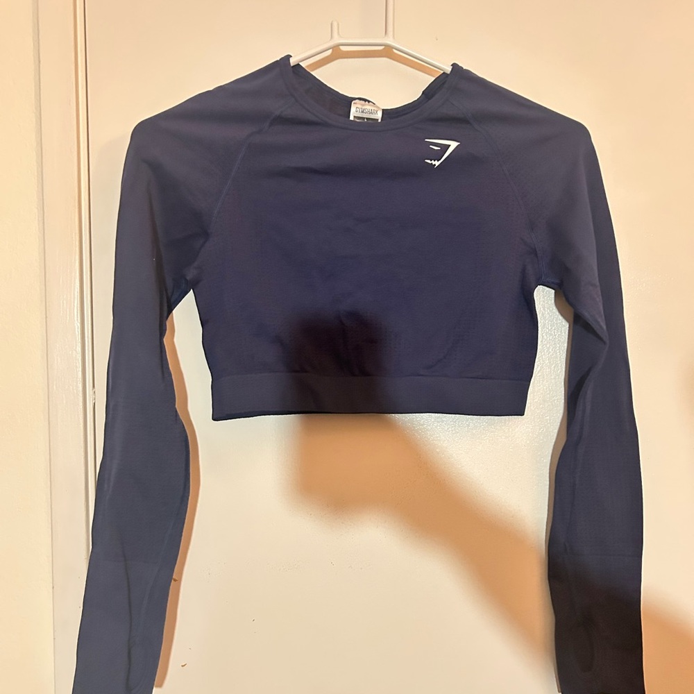 Gymshark Navy Blue Crop Top